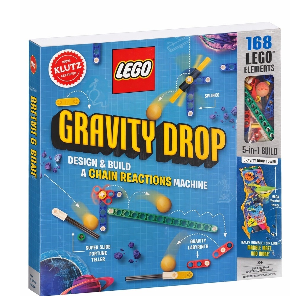 Lego Klutz Gravity Drop Design & Build Chain Reactions Machine 168 Pieces 5-in-1
